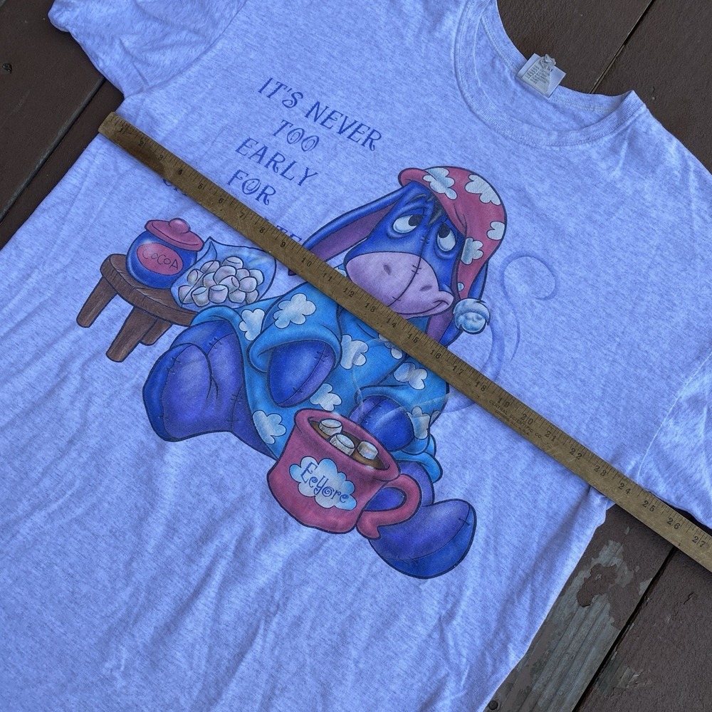 Vintage 90s Disney Eeyore Sleep SHirt Made in USA One Size RARE Large - Picture 7 of 7